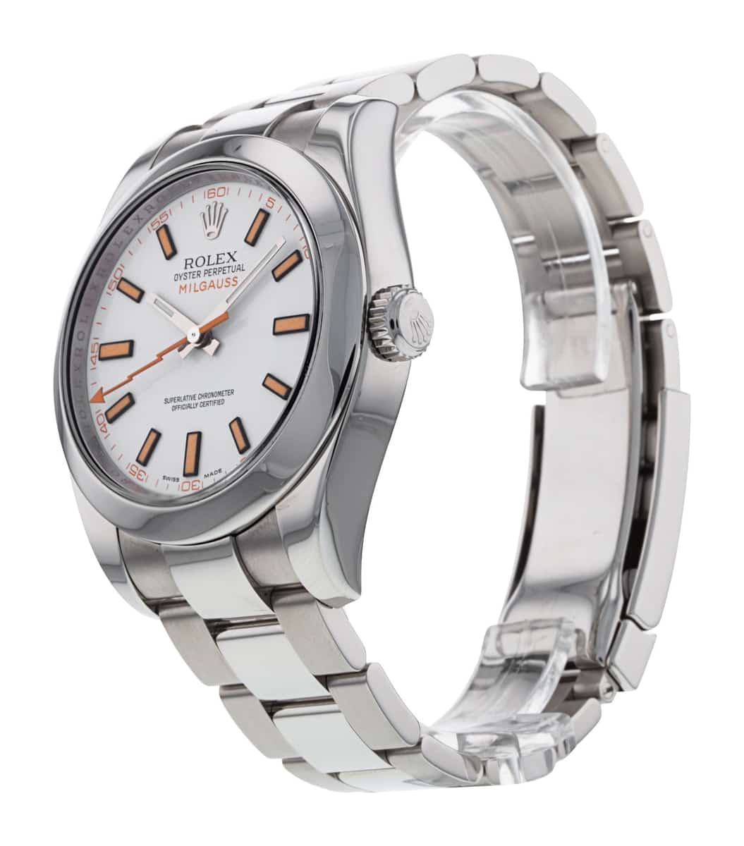 Rolex Milgauss 116400 White Baton Dial Bracelet Strap
